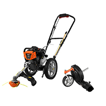 Wheeled String Trimmer Mower with Blower Attachment Combo Kit (PWSTM4317BA)